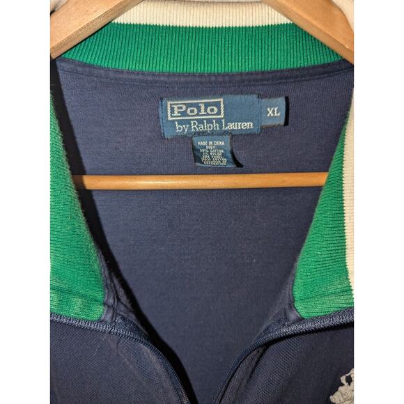 POLO RALPH LAUREN Jacket Mens XL Blue Green White Wimbledon Ball Boy Tennis - Picture 2 of 7